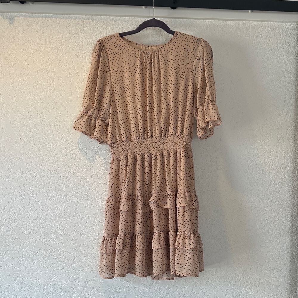 Elegant Polka Dot Ruffle Dress